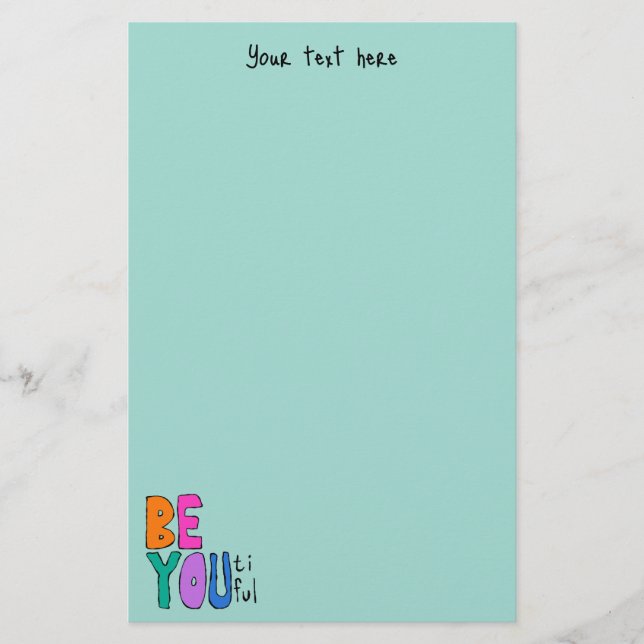 Var vacker, färgstark och elegant, med en ljus Grö Brevpapper (Framsida)