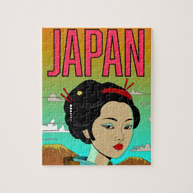 Var vacker geisha flicka pussel (Vertikal)