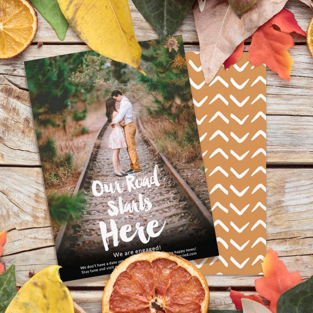 Vår väg börjar här med förlovning av skript meddelande (Skapare uppladdad)