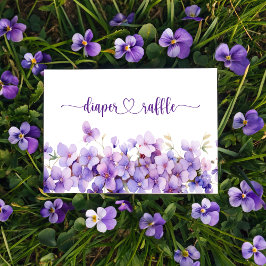 Vår Vålblomningsblommor Diaper Raffle Tilläggskort