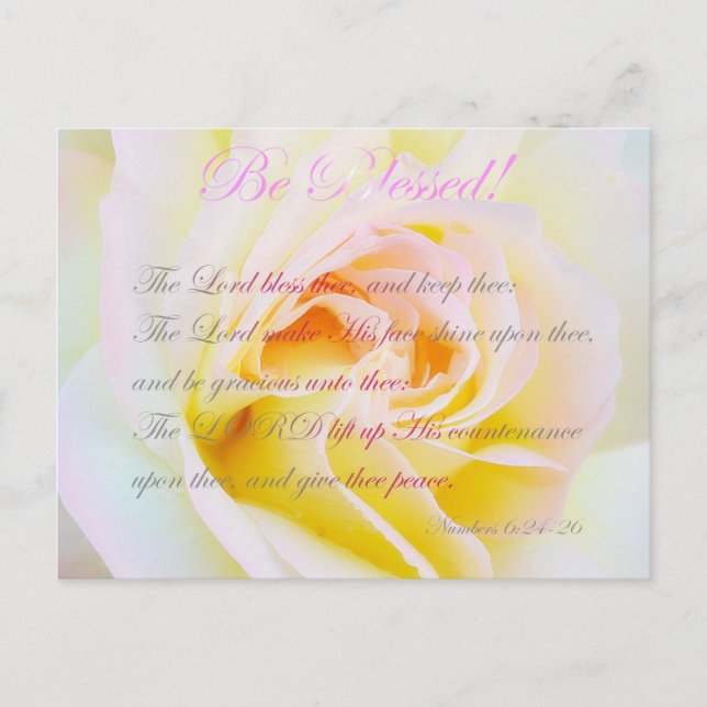 Var välsignad! vykort (Framsida)