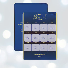 Vår välsignade år julkort med platt layout