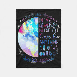 Var vänlig Asl Alphabet American Sign Language Döv Fleecefilt