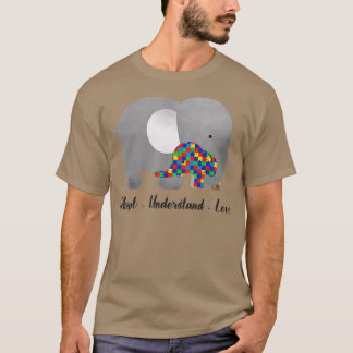 Var vänlig baby Elephant Mamma autism Barnautism A T Shirt