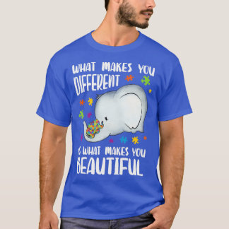 Var vänlig baby Elephant Mamma autism Barnautism A T Shirt