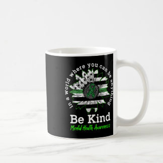 Var vänlig Grönt Ribbon Solros Mental Health Medve Kaffemugg