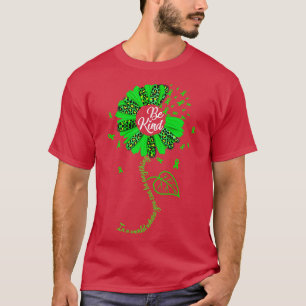 Var vänlig Grönt Ribbon Solros Mental Health Medve T Shirt