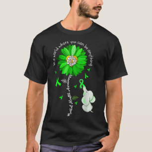 Var vänlig Grönt Ribbon Solros Mental Health Medve T Shirt