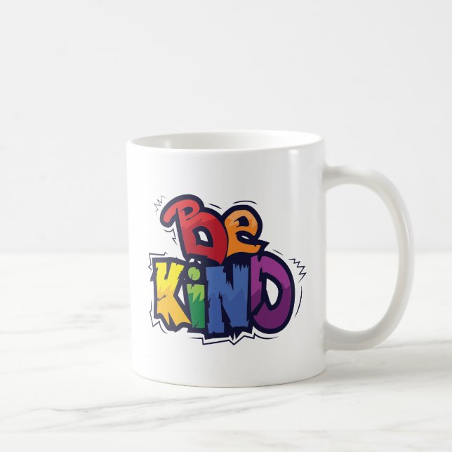 Var vänlig | HBT-TQ | Regnbåge | Månad Pride Kaffemugg (Höger)