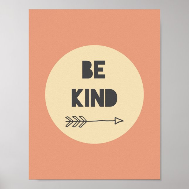 Var vänlig inspirationskonst - Nursery Art Poster (Framsidan)