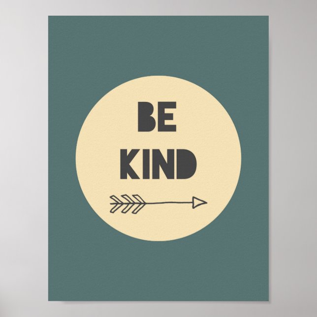 Var vänlig inspirationskonst - Nursery Art Poster (Framsidan)