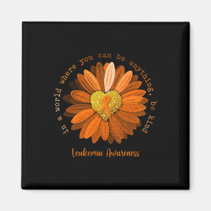 Var vänlig Leukemi Awareness Orange Magnet