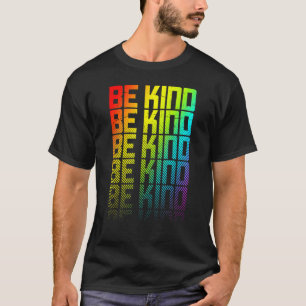 Var vänlig LGBTQ+ Rainbow Gay pride texttoningsgra T Shirt