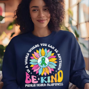 Var vänlig Mental hälsa Solros T Shirt