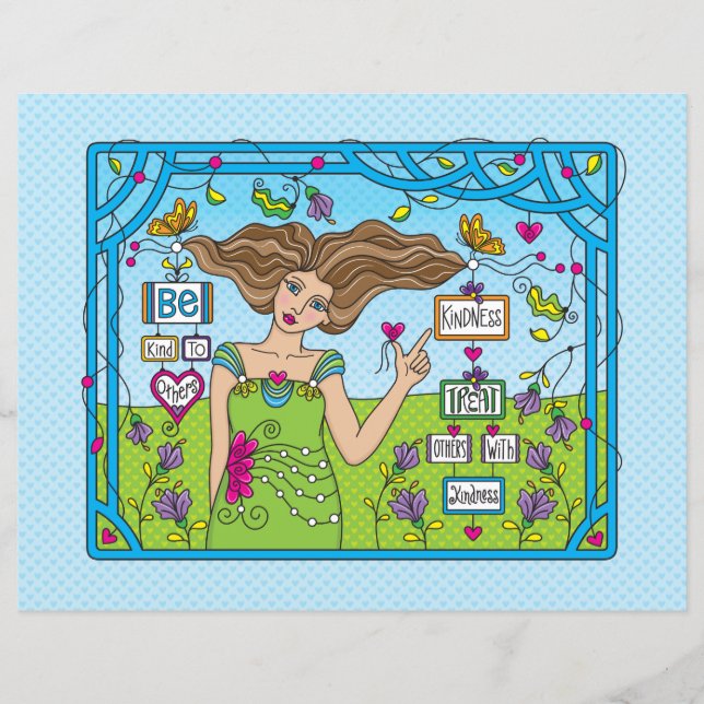 Var vänlig mot andra_Fyll Pappra Lakan 11" x 8,5" (Framsida)