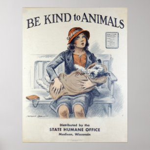 Var vänlig mot djur-Hund Poster