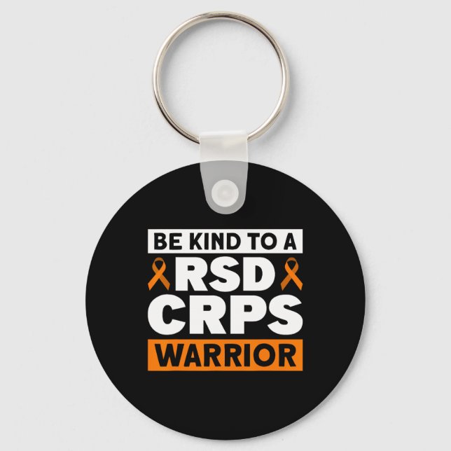 Var vänlig mot en RSD CRPS-Warrior RSD CRPS-medvet Nyckelring (Framsida)