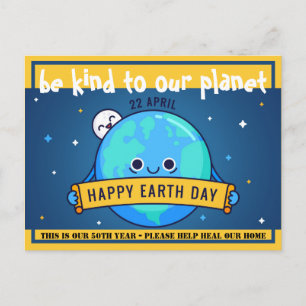 Var vänlig mot vår planet - Miljödagen Vykort