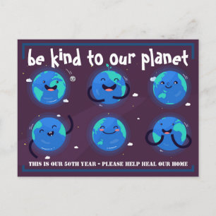Var vänlig mot vår planet - Miljödagen Vykort