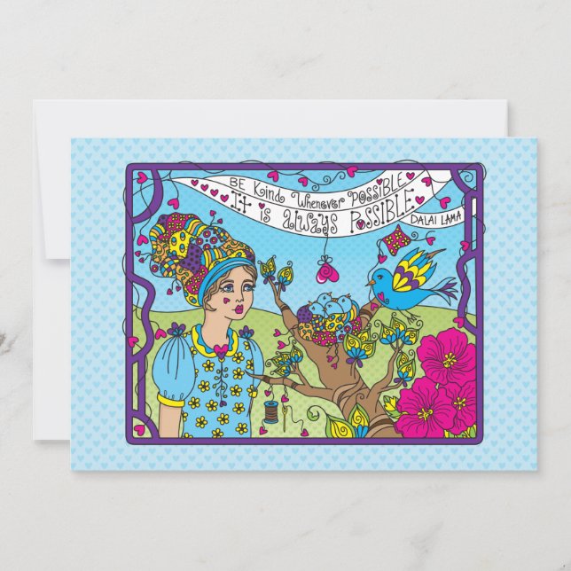 Var vänlig när det är möjligt_Flat Card 7" x 5" (Framsida)