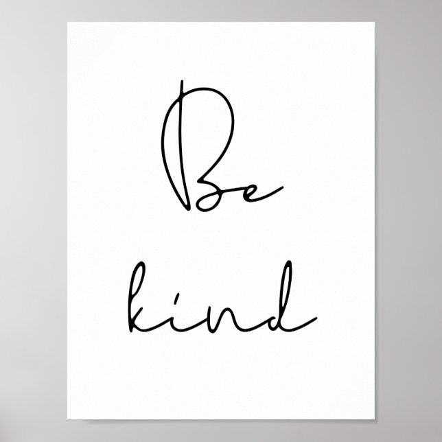 Var vänlig och minimalistisk poster (Framsidan)