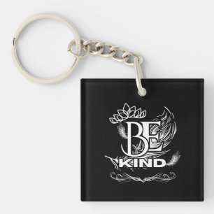 Var vänlig och motiv typografi Fjädra och Blommi