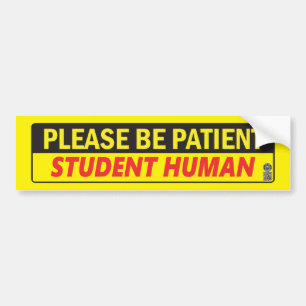 Var vänlig och ta med Student humant spruckprov fö Bildekal