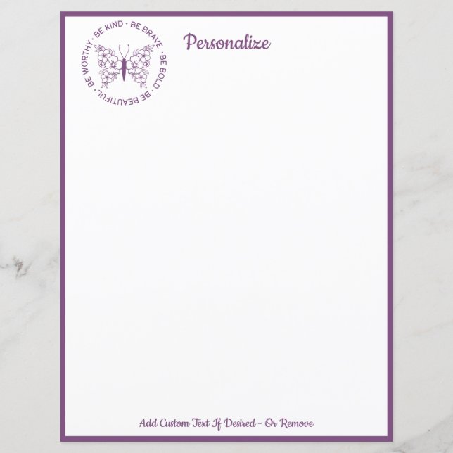 Var vänlig och var Modig offert - Anpassningsbar S (Framsida)