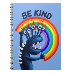 Var vänlig Rainbow Cute Kindness Anteckningsbok