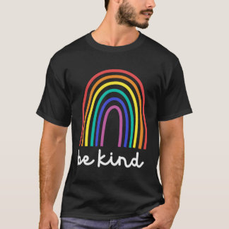 Var vänlig Rainbow Lycklig Kindness T Shirt
