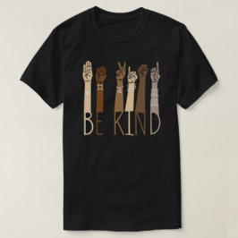 Var vänlig - teckenspråk - fred t shirt