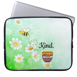 Var vänlig Vit och Grönt Blommigt Text vacker Laptop Fodral