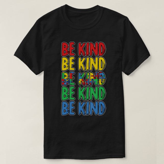 Var vänliga Autism Awareness Cute Boys Girls Småba T Shirt (Design framsida)