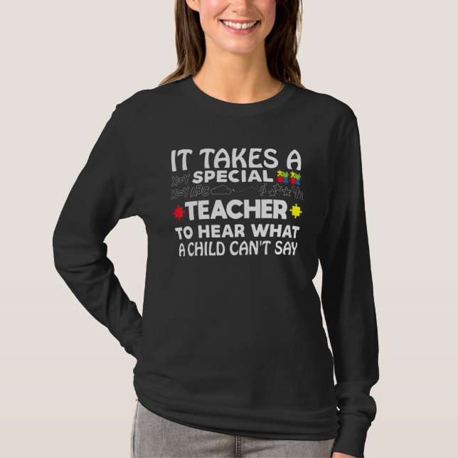 Var vänliga Autism Medvetenhet om det regna Trendi T Shirt (Framsida)