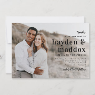 Vår vanliga inbjudan till fotobröllop med Elegant