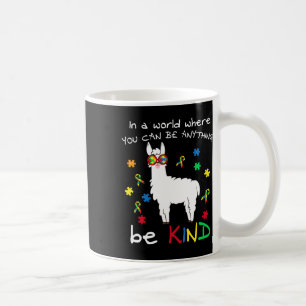 Var vänliga Llama Puzzle Biet Coola Autism Awarene Kaffemugg