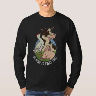 Var vänliga mot alla typer av Vegan Animals Cow Ch T Shirt