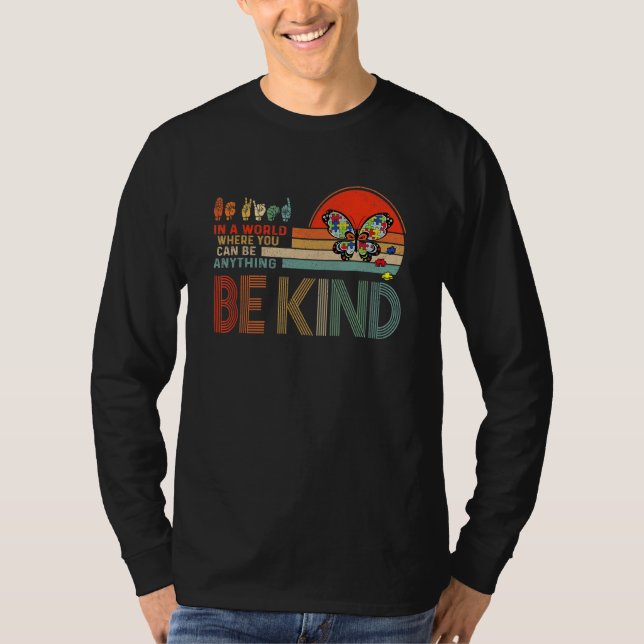 Var vänliga mot kvinnolärarnas "Autism Awarene" T Shirt (Framsida)