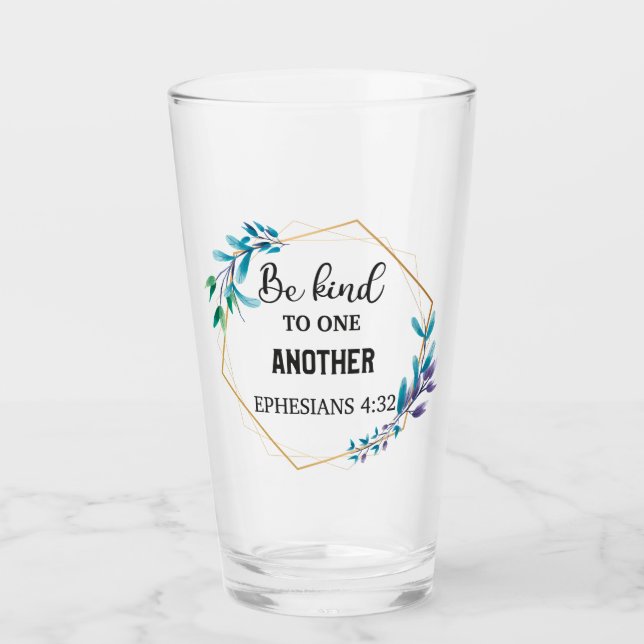 Var vänliga mot varandra glaskopp (Framsida)