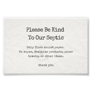 Var vänliga mot vårt Septiska tecken Fototryck