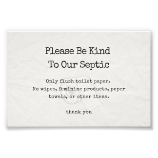 Var vänliga mot vårt Septiska tecken Fototryck