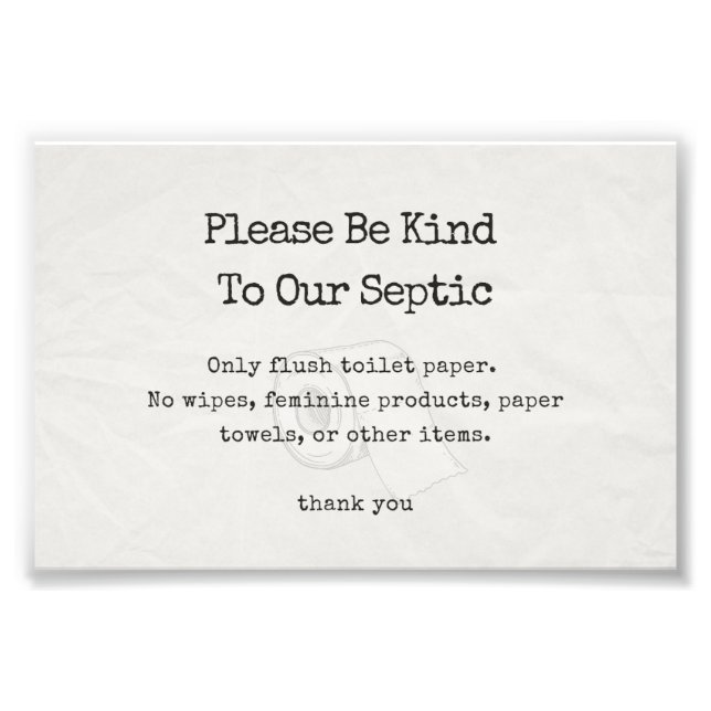 Var vänliga mot vårt Septiska tecken Fototryck (Framsidan)