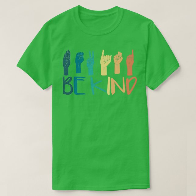 Var vänliga och signera språklärare Retro Interpre T Shirt (Design framsida)