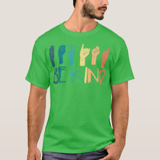 Var vänliga och signera språklärare Retro Interpre T Shirt