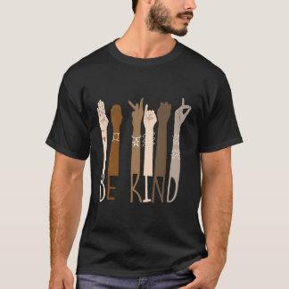 Var vänliga och skriv språkhandssamtalsläraringarn t shirt