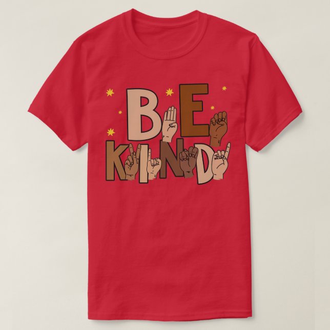 Var vänliga och skriv språklärartolk som t shirt (Design framsida)