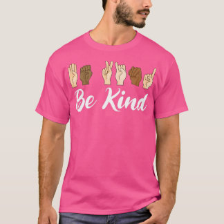 Var vänliga och skriv språklärartolk t shirt