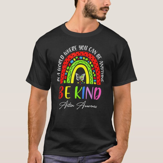 Var vänliga och uppmärksamma Rainbow Puzzle Butter T Shirt (Framsida)