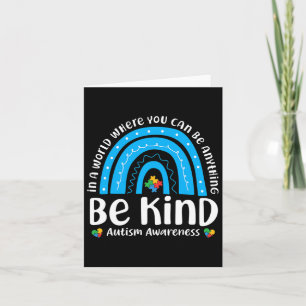 Var vänliga Rainbow Autism Awareness Kids Välj Kin Kort