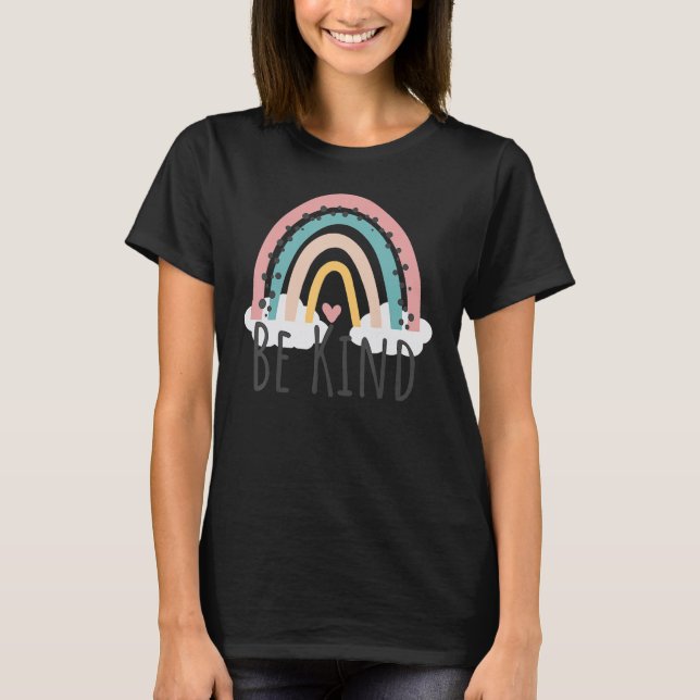 Var vänliga Shirt Cute Rainbow positiva citat Insp T Shirt (Framsida)